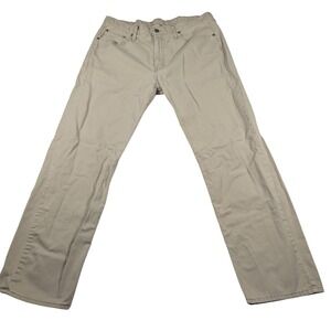 Polo Jeans Co Ralph Lauren Pants Mens 34x32 Tan Khaki Cotton Straight Leg Twill